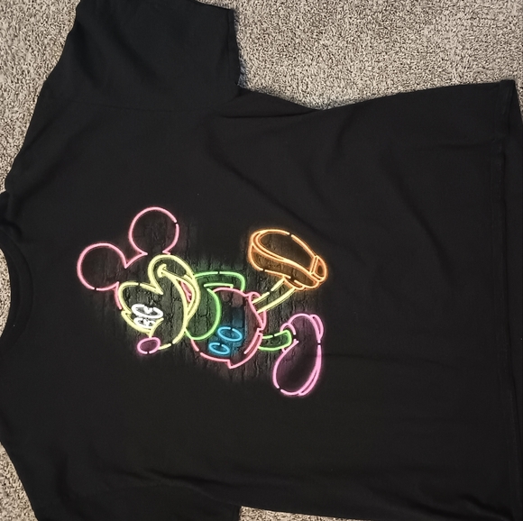 "neon Mickey mouse" Walt Disney shirt - Picture 3 of 3